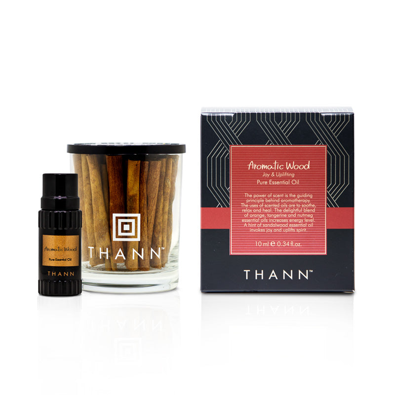 泰國 THANN Aromatic Wood Essential Oil 肉桂 天然香木系列香薰油 10ml|木質調 Woody|肉豆蔻 • 柑橘 • 香橙