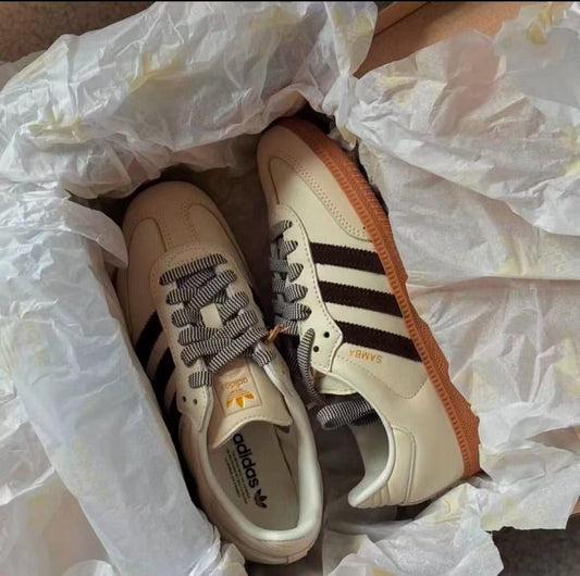 【 韓國限定 】 Adidas Originals SAMBA OG Cream White / Dark Brown / Gum
