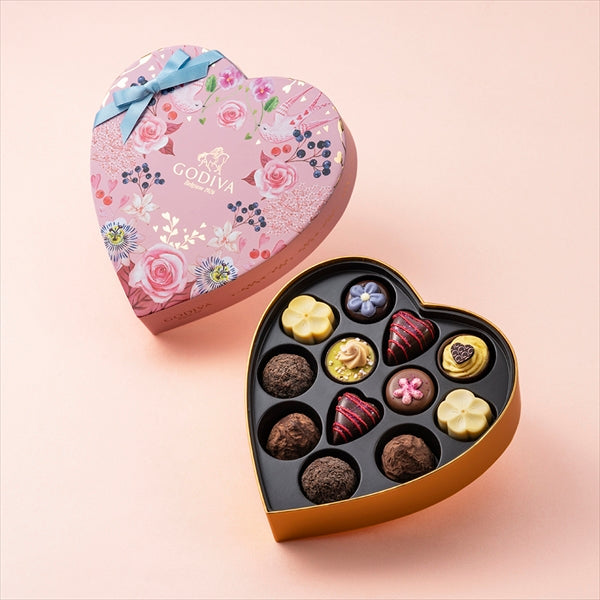日本 Godiva 花束系列 心型鐵盒裝【 情人節限定 】