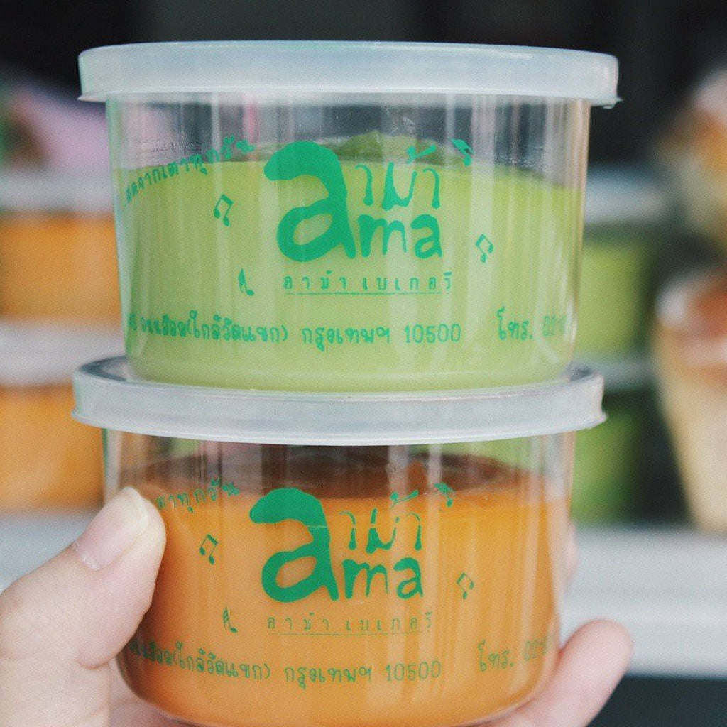 冷凍 ❄ 急凍食品|  泰國 曼谷著名老店 Ama's Bakery|人手製.無添加|班蘭咖央流心麵包 (一盒10入)|自家秘製咖椰醬 Pandan Kaya