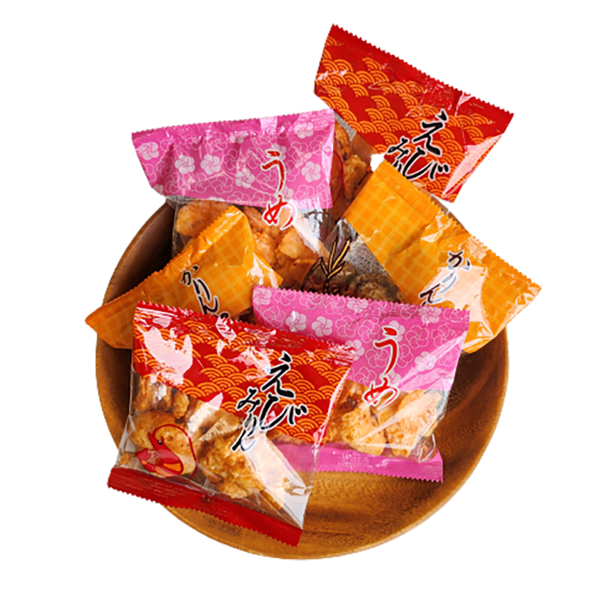 Nagoya Shrimp Crackers’ Long-established Shrimp Senbei Shrimp Cake|Large bag of 3 flavors (mirin, plum, brown sugar) individually packaged 250g