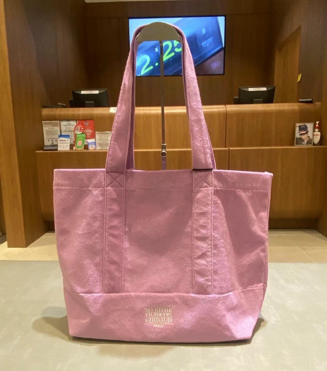 韓國 Marithe Francois Girbaud small Classic logo Tote bag (Pink / Blue)