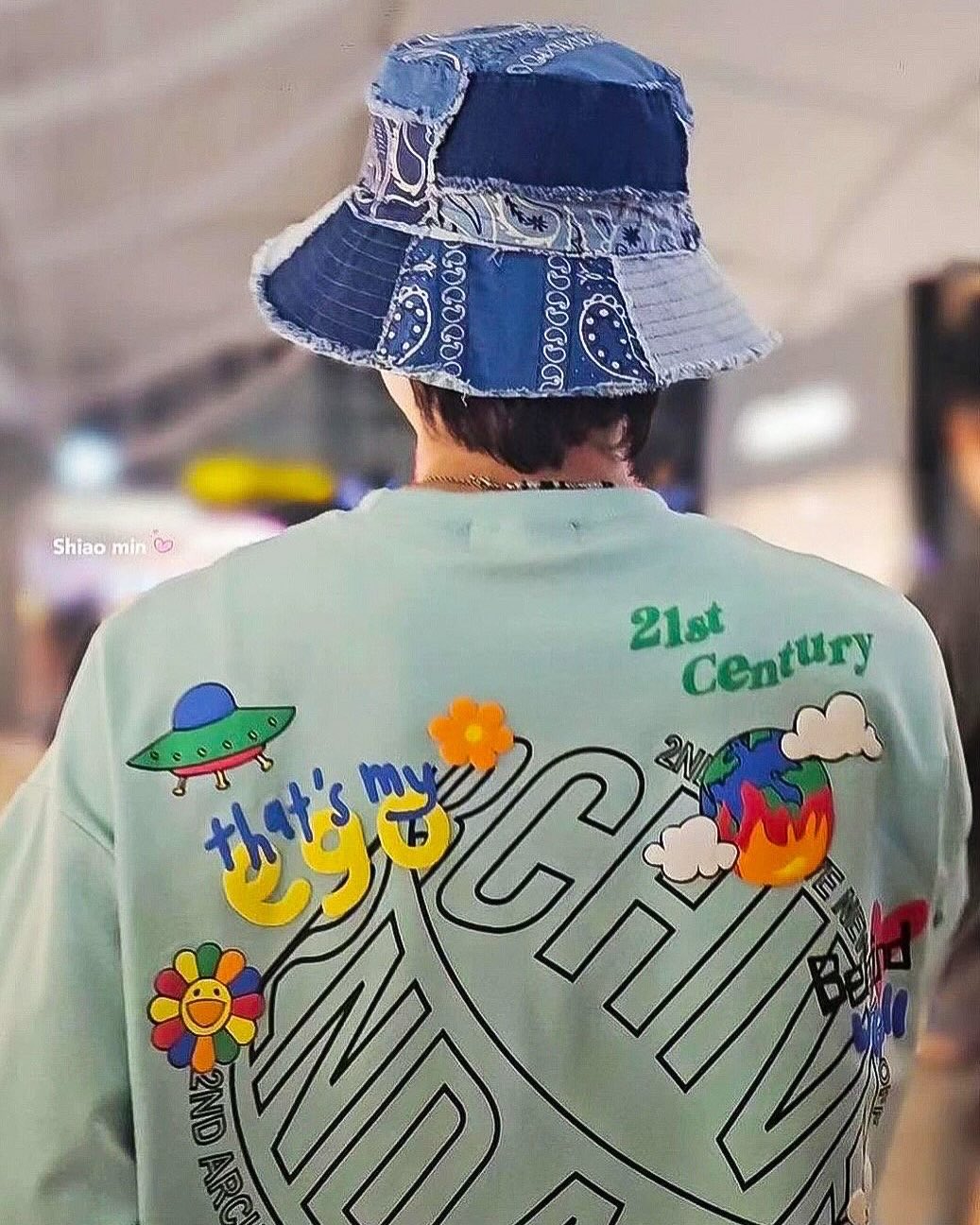 韓國 2nd Archive Unisex 3D puff print Circle Logo Tee Oversized T-shirt