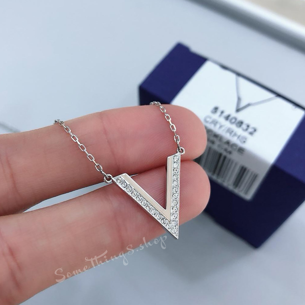 Swarovski Delta V-shaped Clear Crystal Necklace(香港行貨 ★ 專門店一年保養)