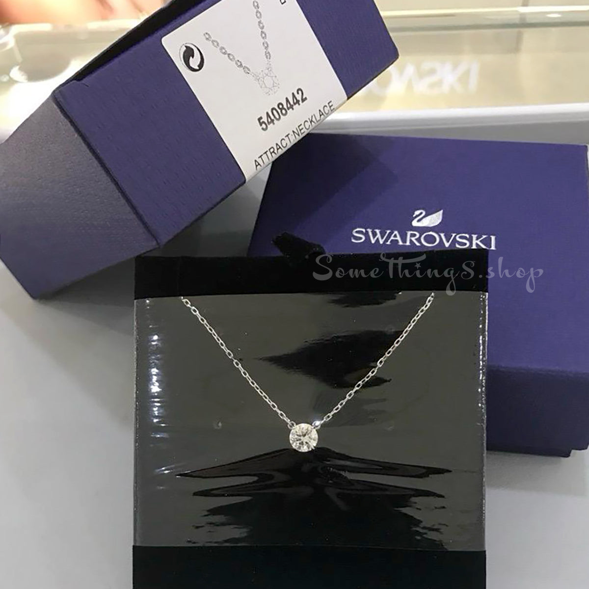 Swarovski Attract Round Necklace White, Rhodium Plating(香港行貨 ★ 專門店一年保養)