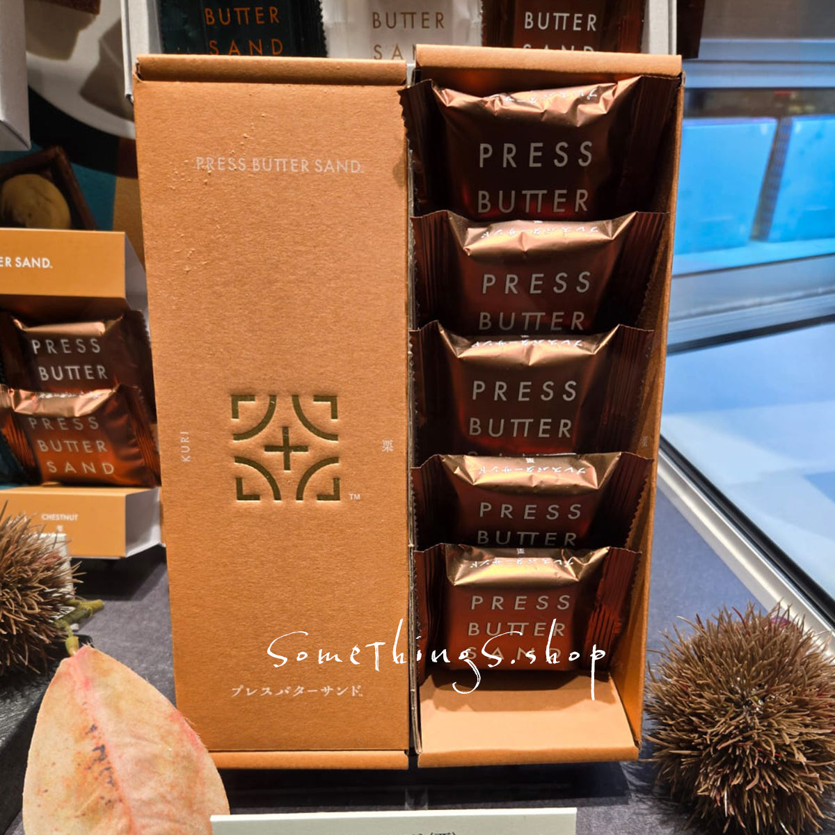 日本 Press Butter Sand 栗子 焦糖忌廉夾心餅 5個入|秋限定