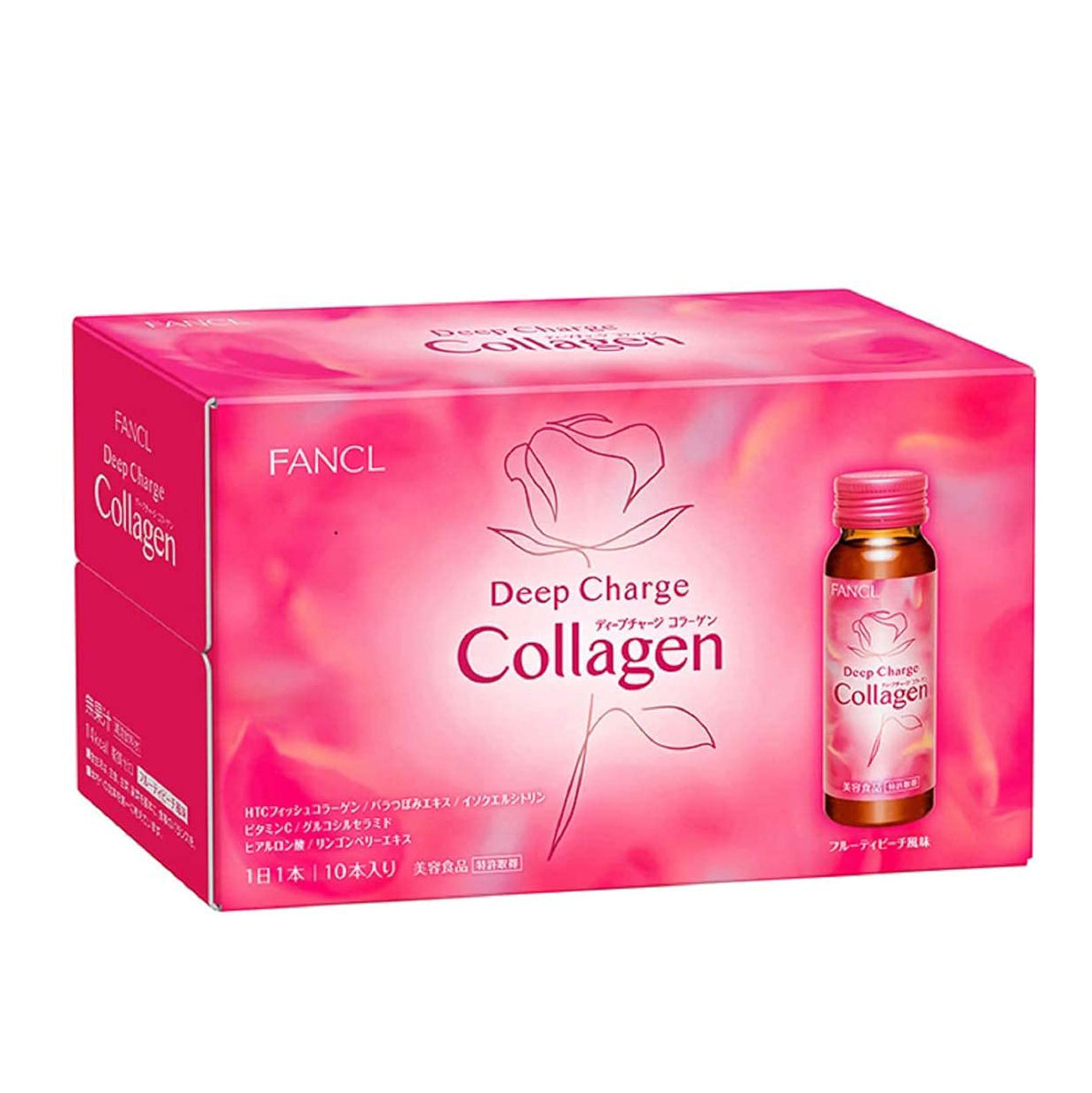 日本 FANCL HTC Deep Charge Collagen 膠原蛋白美肌飲料  (新裝)|1盒10本入