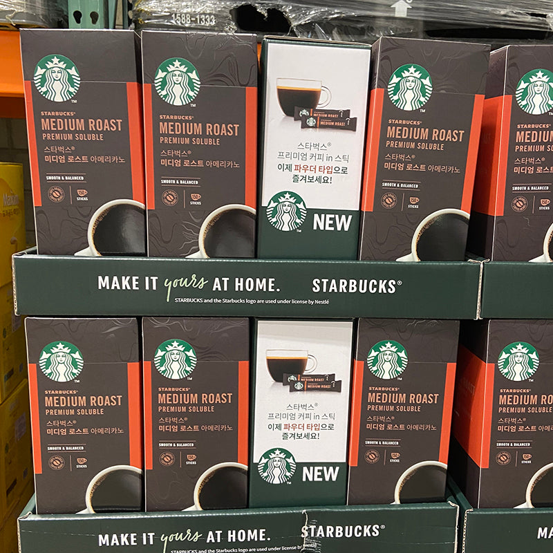 韓國 STARBUCKS Medium Roast 星巴克中度烘焙 ★低卡路里★即沖咖啡粉 165g|1.1g x 150入