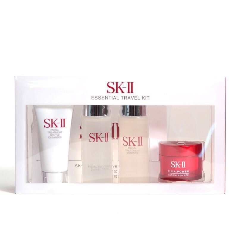 SK-II Essential Travel Kit 4pcs-set Ace 👑 Moisturizing and skin care 4-piece travel set|Cleanser. Clear and clear dew. Fairy water. essence cream