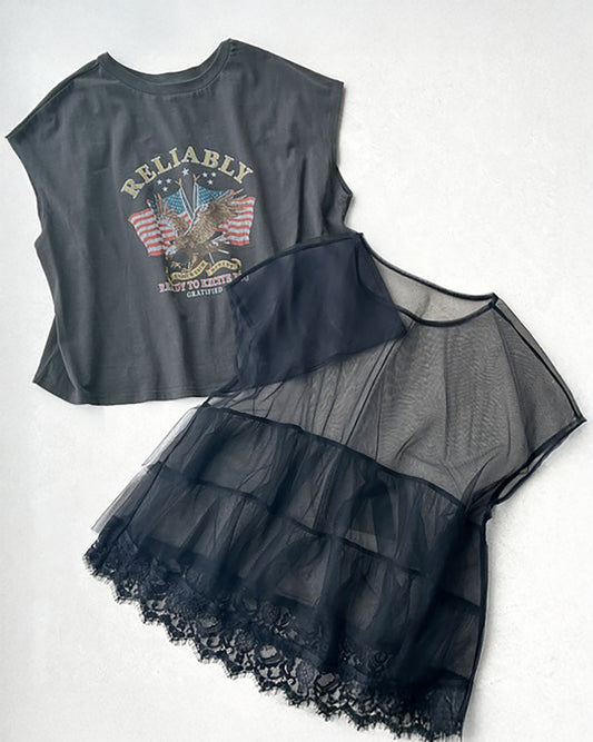 🇯🇵 日本入荷|Classical Elf x JaVa 薄紗搖滾 Tee 2件套