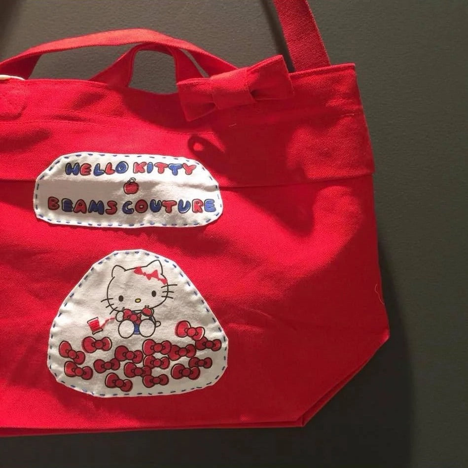 日本限量版 BEAMS COUTURE x HELLO KITTY 手工縫製包包 手提包 單肩包 |Limited Edition |2way handmade bag