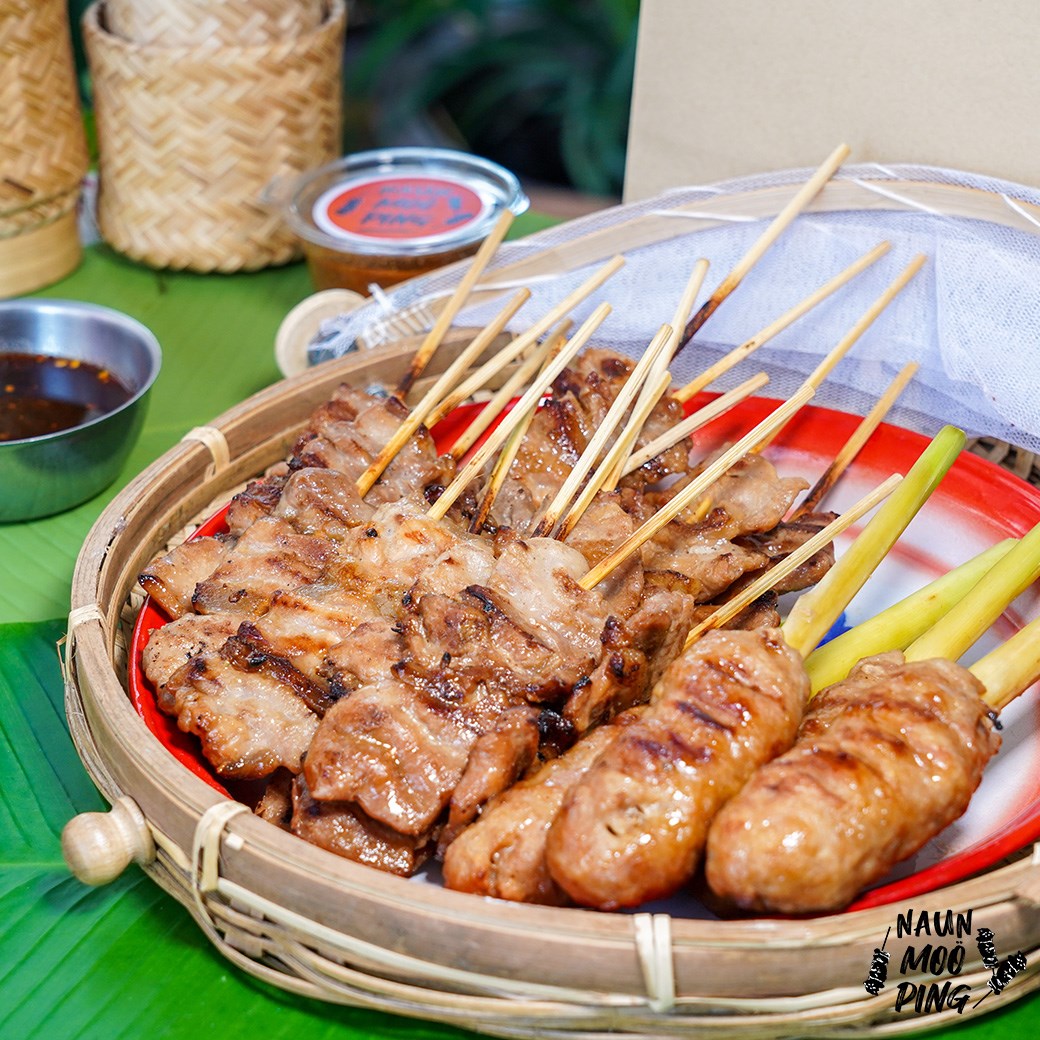 冷凍 ❄ 急凍食品|  泰國 曼谷佩雲寺 Nuan Mooping 老字號 ⭒ 傳統泰式串燒店|BBQ 燒烤食物食品|新鮮椰奶豬肉串 ★ 椰奶雞翼 ★ 香茅烤豬肉棒