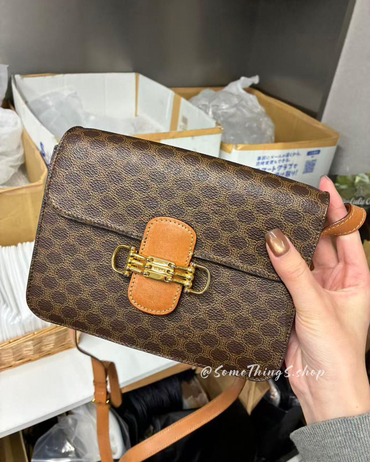 【日本🇯🇵 中古二手】CELINE Macadam 馬車扣 Vintage Shoulder Bag|正版正貨