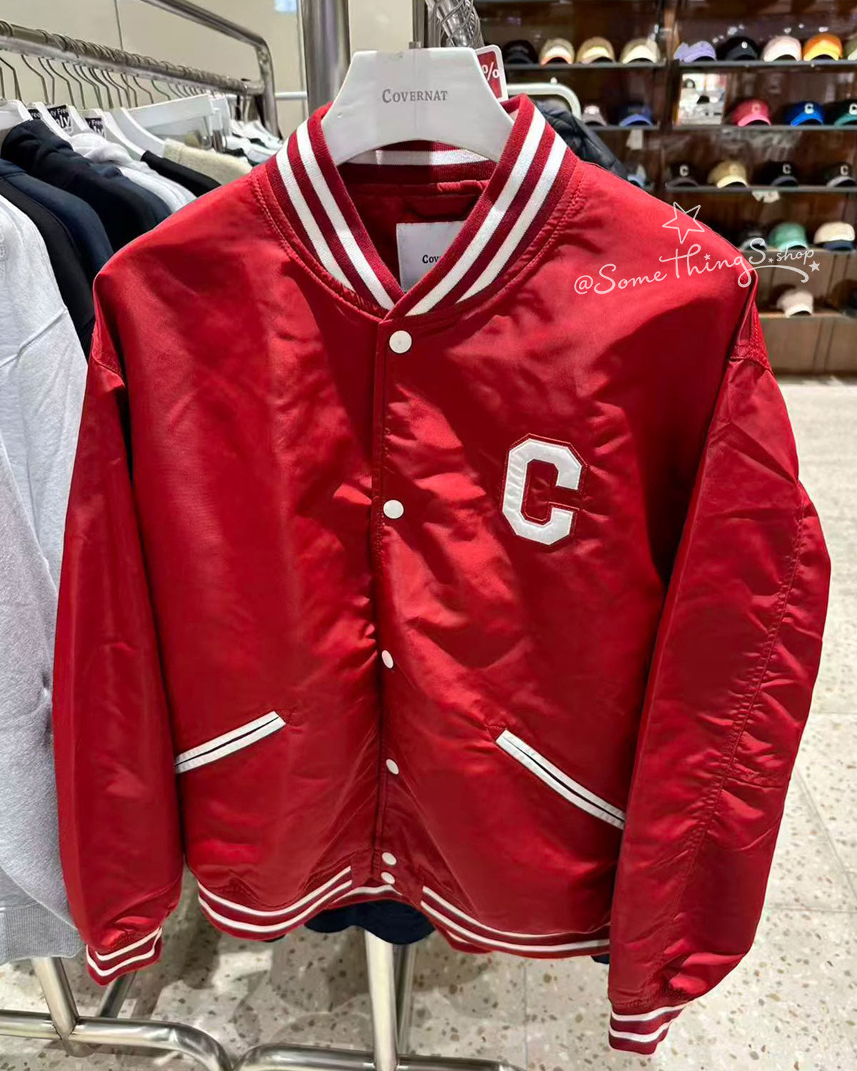 韓國 🇰🇷 COVERNAT C Logo Varsity Jacket|經典 C Logo 復古棒球外套