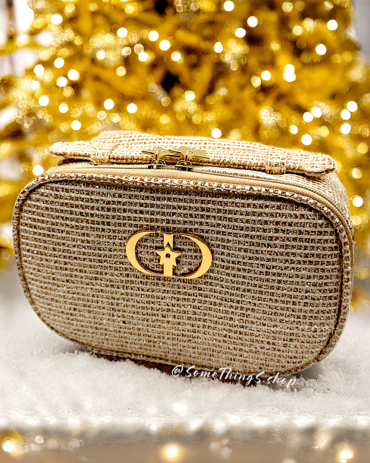 DIOR Beauty Holiday 2025 Gold makeup Pouch 化妝袋 ★聖誕限定★