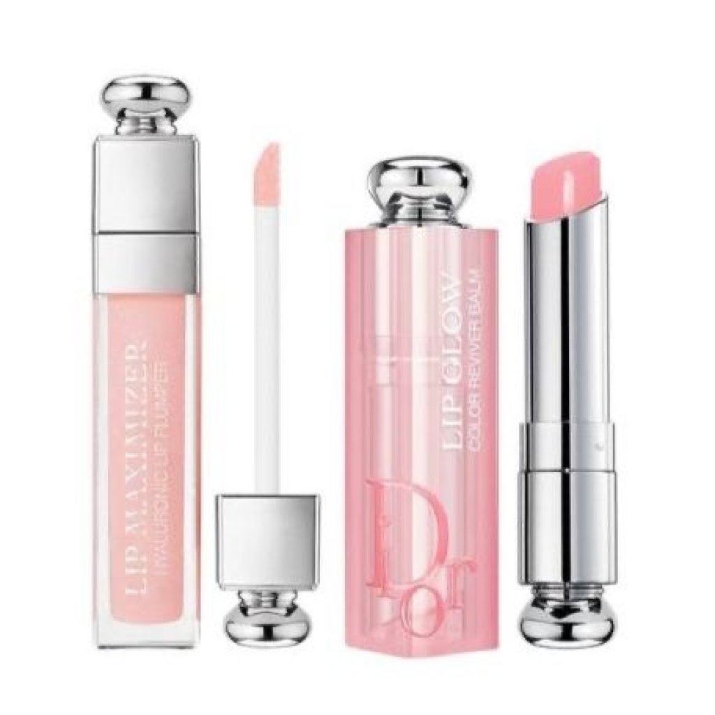 Dior 誘惑煥彩唇妝套裝|潤唇膏 + 豐盈水潤唇彩 lip gloss|淺粉紅色 #001 Pink