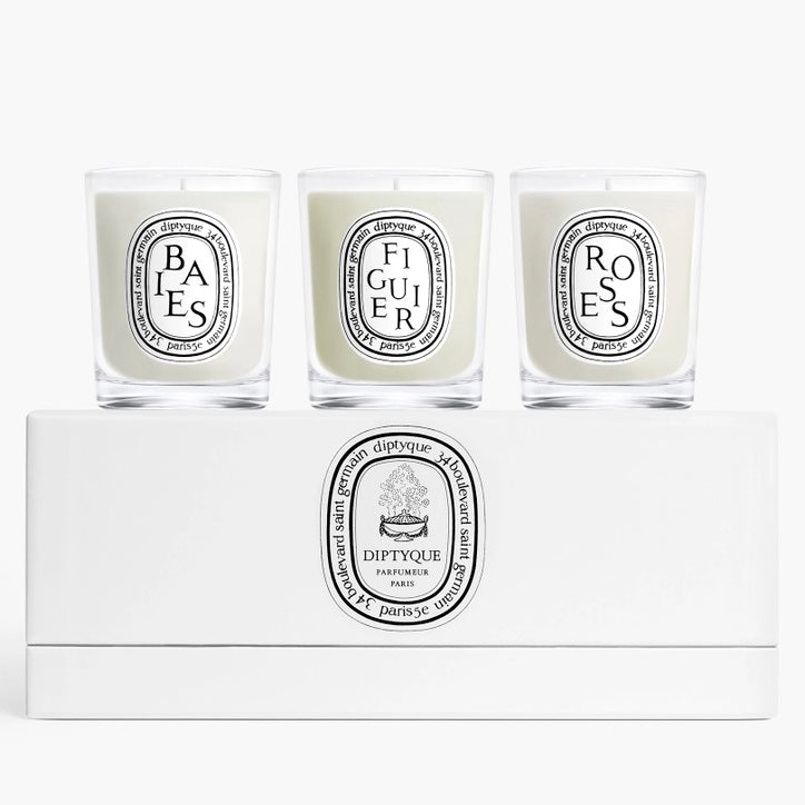 Diptyque Mini Candle Coffret 迷你蠟燭套裝|Baies, Figuier, Roses 漿果、無花果、玫瑰|3x 70g/2.4oz