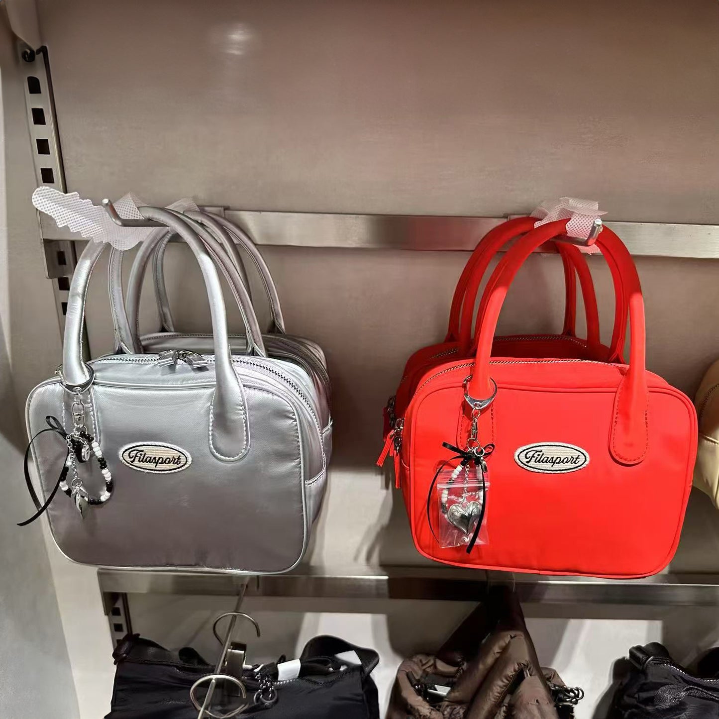 韓國 FILA Square Tote Bag (Silver / Yellow / Red)