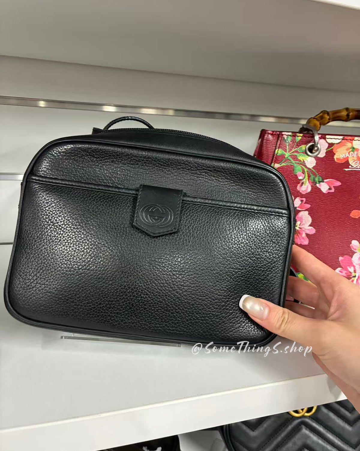 【日本🇯🇵 中古二手】Gucci Interlocking G Cervo Leather Crossbody Bag|正版正貨