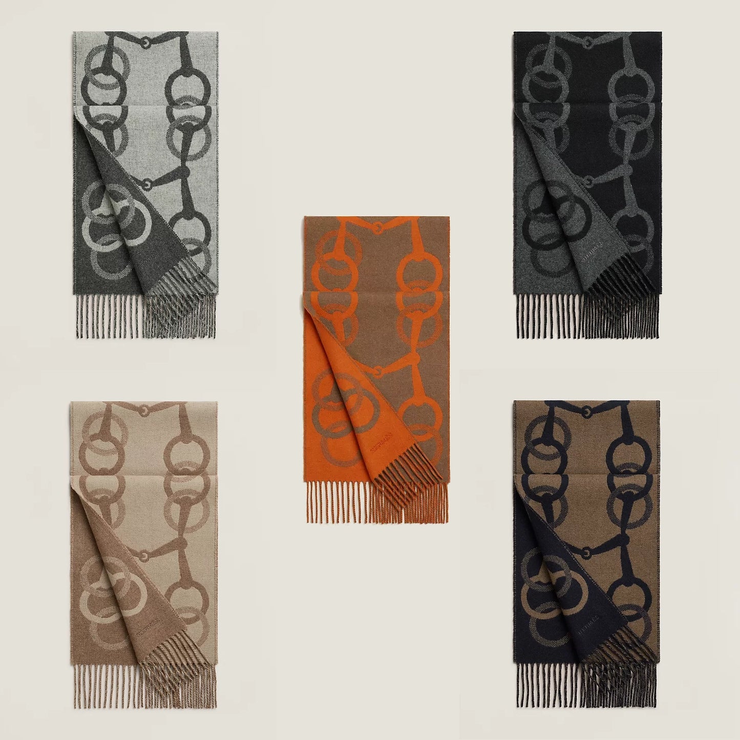 Hermes Any Mors muffler 圍巾|100% cashmere • Unisex|2024 年全新秋冬款