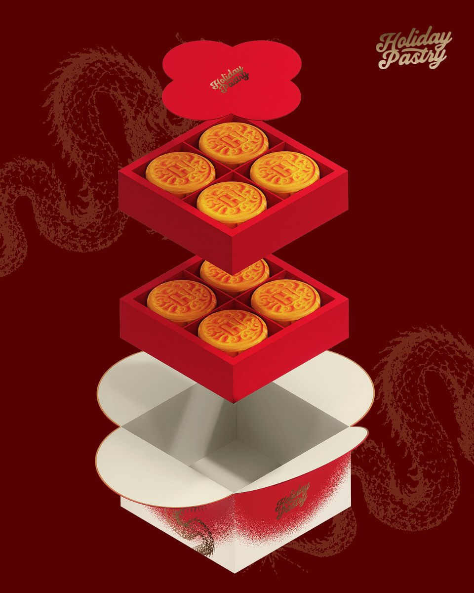 冷凍 ❄ 急凍食品| 泰國超人氣甜品 café Holiday Pastry The Heritage 手工流心月餅 ◎ 蛋黃月餅禮盒|中秋節 ⦁ 數量限定
