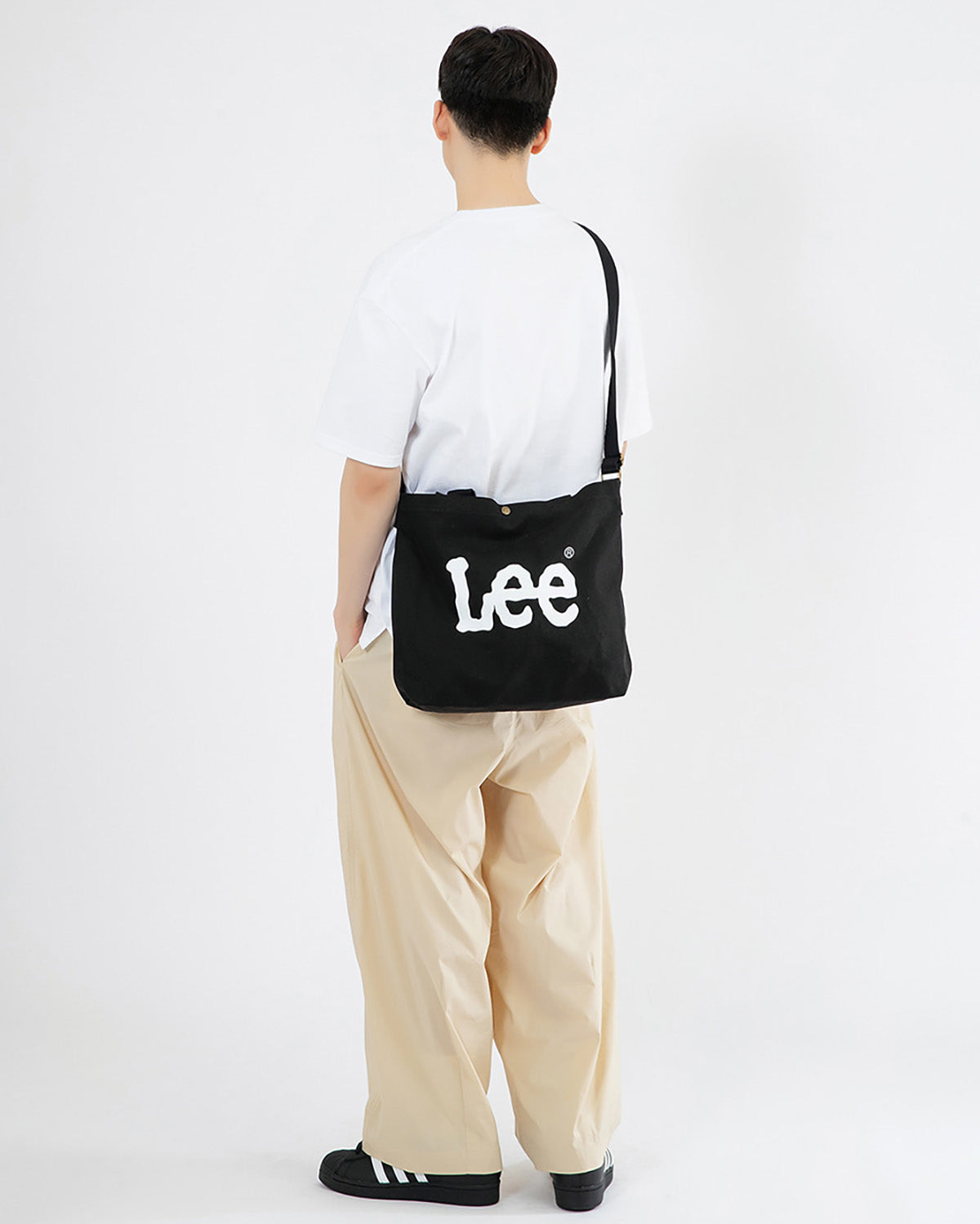韓國 LEE Big Logo 2 way Eco tote bag 帆布袋(可放 Notebook • iPad )