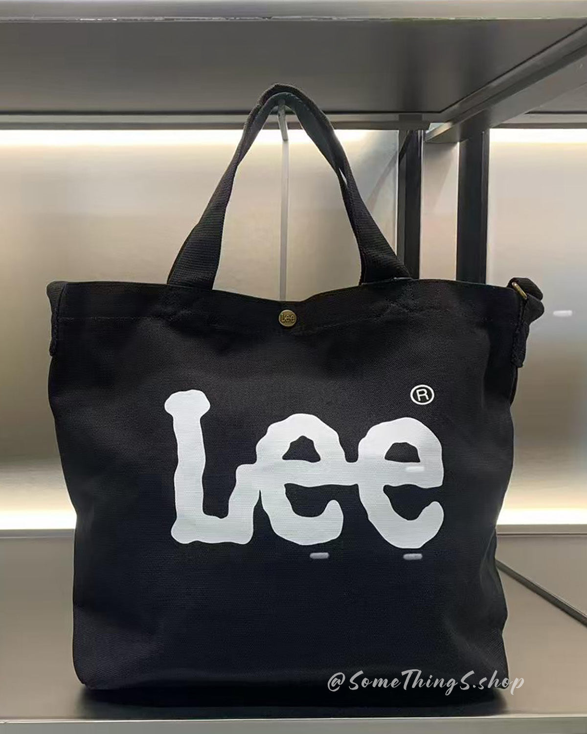 韓國 LEE Big Logo 2 way Eco tote bag 帆布袋(可放 Notebook • iPad )
