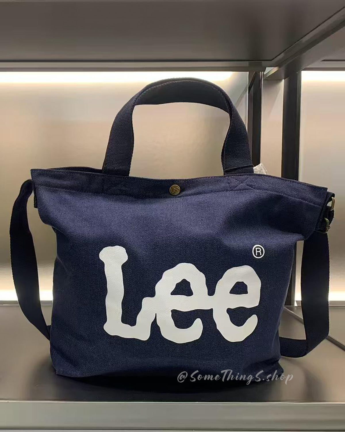 韓國 LEE Big Logo 2 way Eco tote bag 帆布袋(可放 Notebook • iPad )