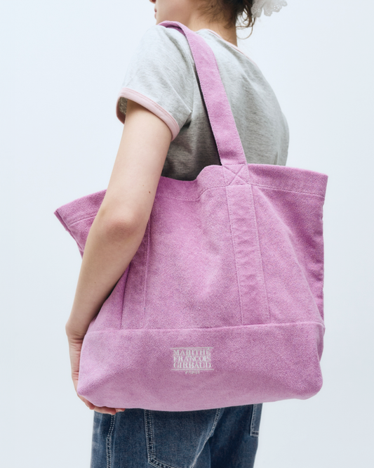 韓國 Marithe Francois Girbaud small Classic logo Tote bag (Pink / Blue)