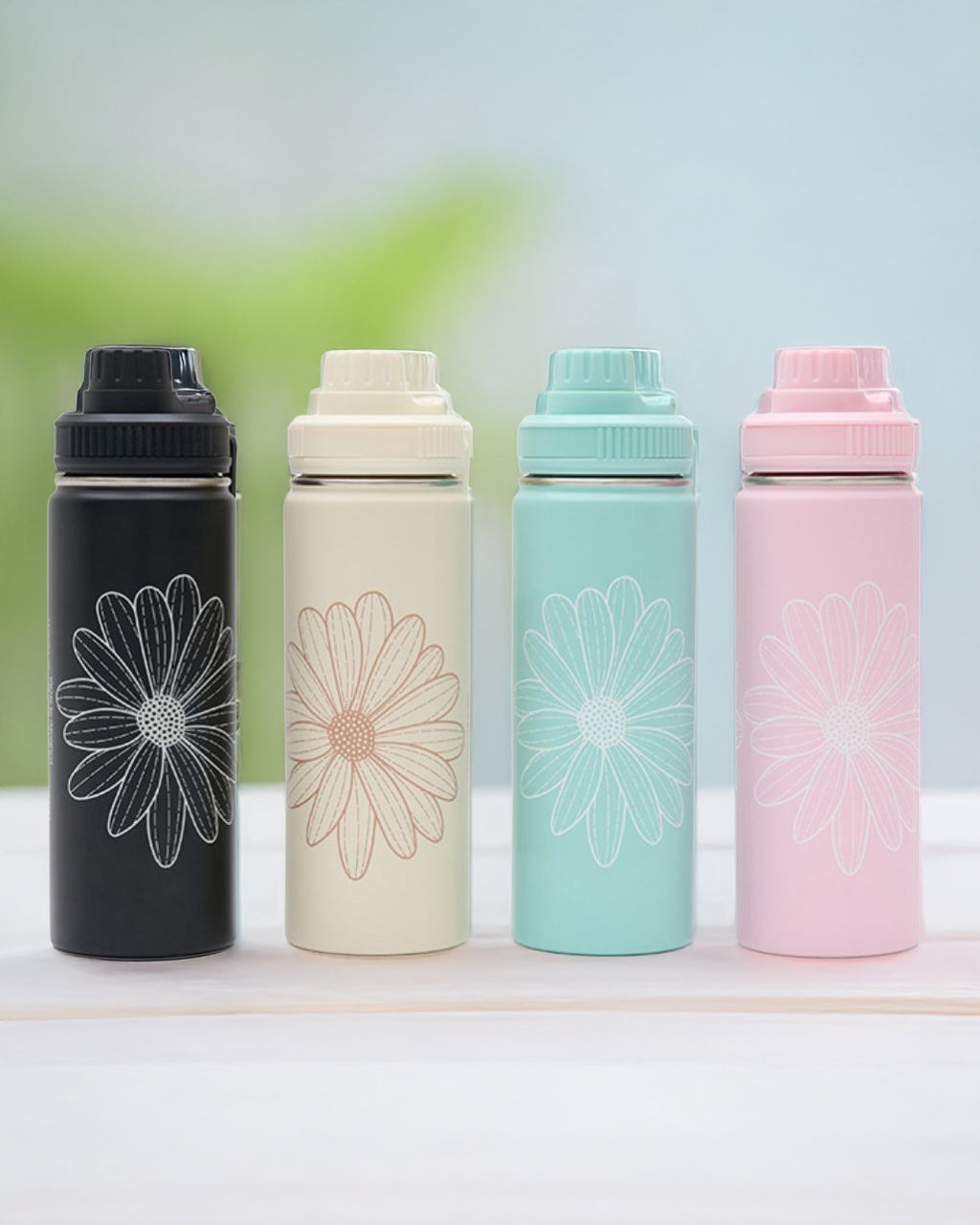 韓國 🇰🇷 Mardi Mercredi ACTIF|Mardi Flower 不鏽鋼 保溫保冷水壺 保溫杯 520ml
