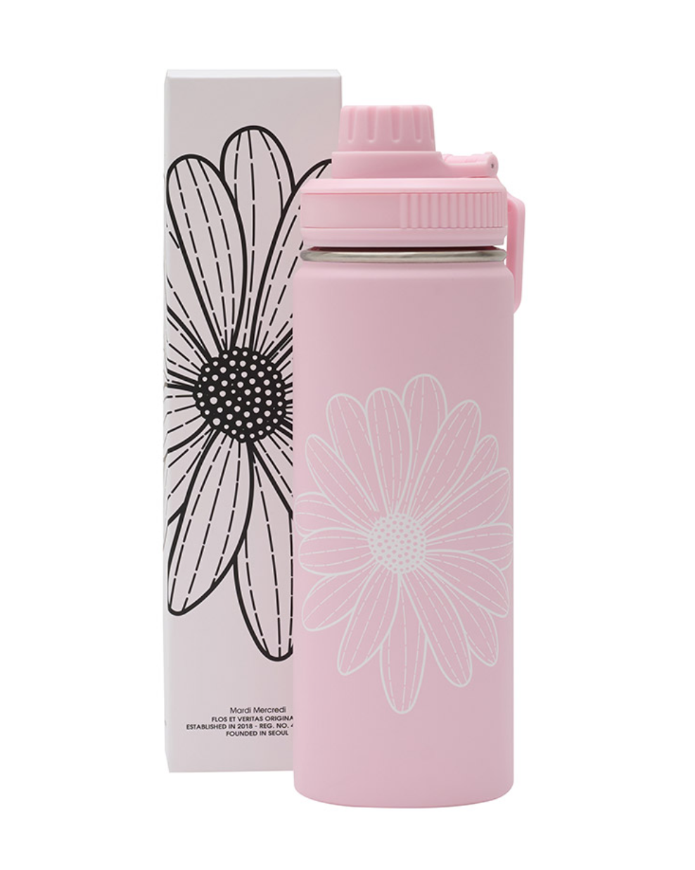 韓國 🇰🇷 Mardi Mercredi ACTIF|Mardi Flower 不鏽鋼 保溫保冷水壺 保溫杯 520ml