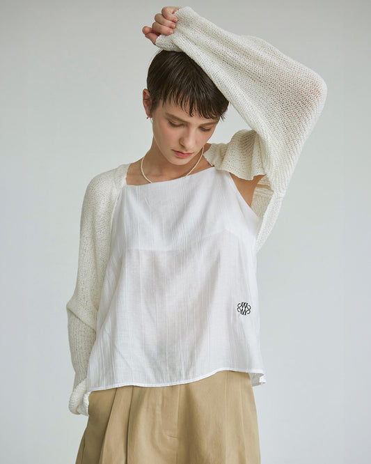韓國 Nick & Nicole NICOLE BOLERO knit top|Ivory ★ Gray ★ Black