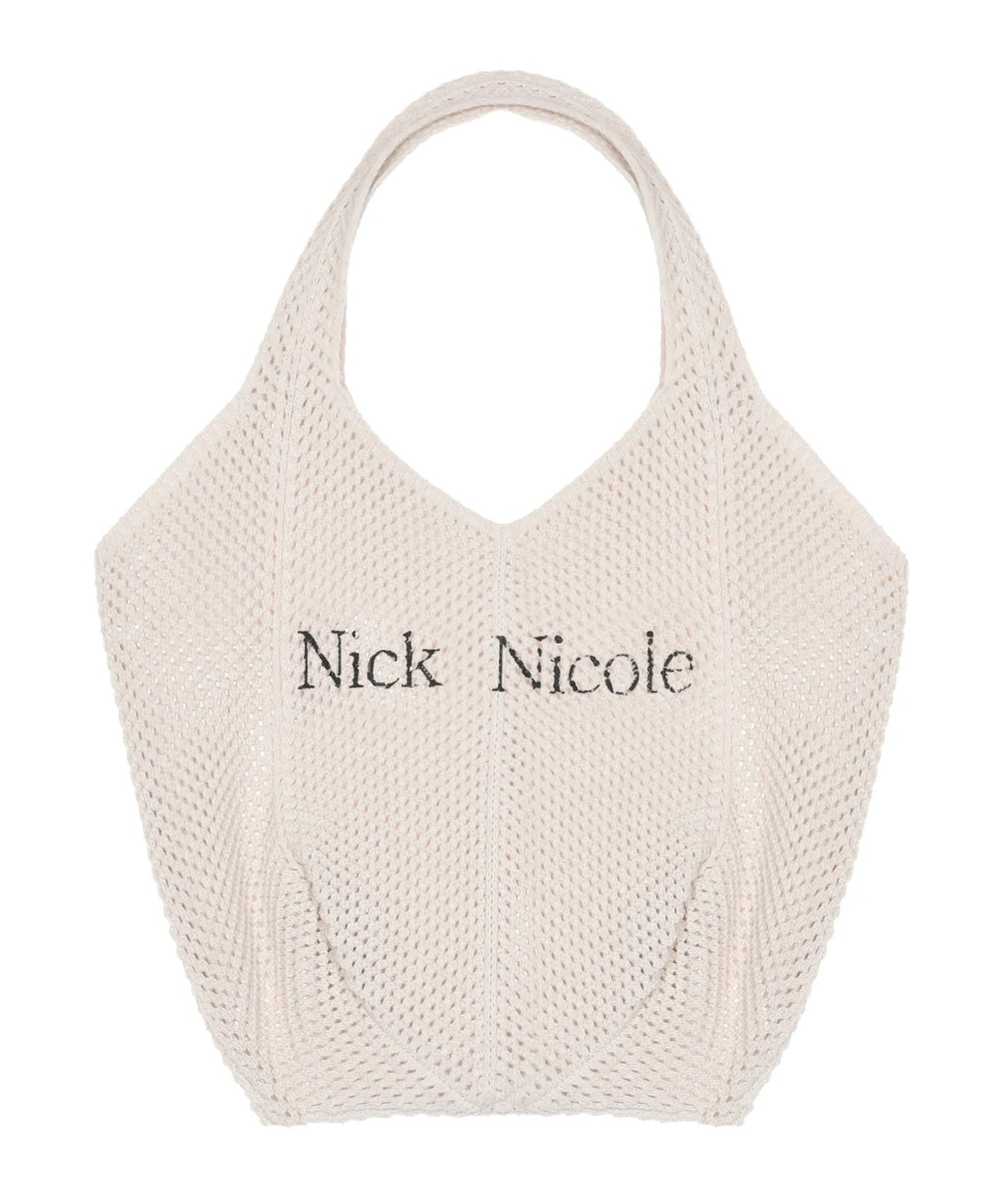 韓國 Nick & Nicole NICOLE CROCHET knit tote bag