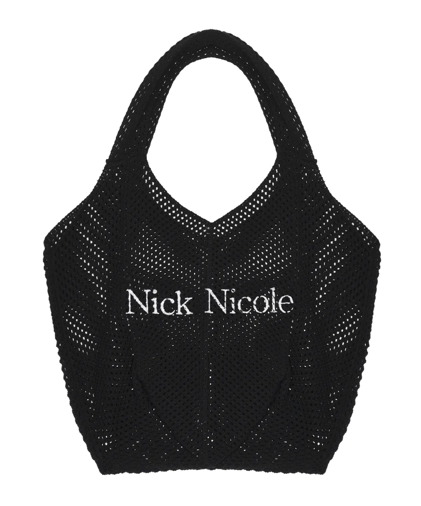 韓國 Nick & Nicole NICOLE CROCHET knit tote bag