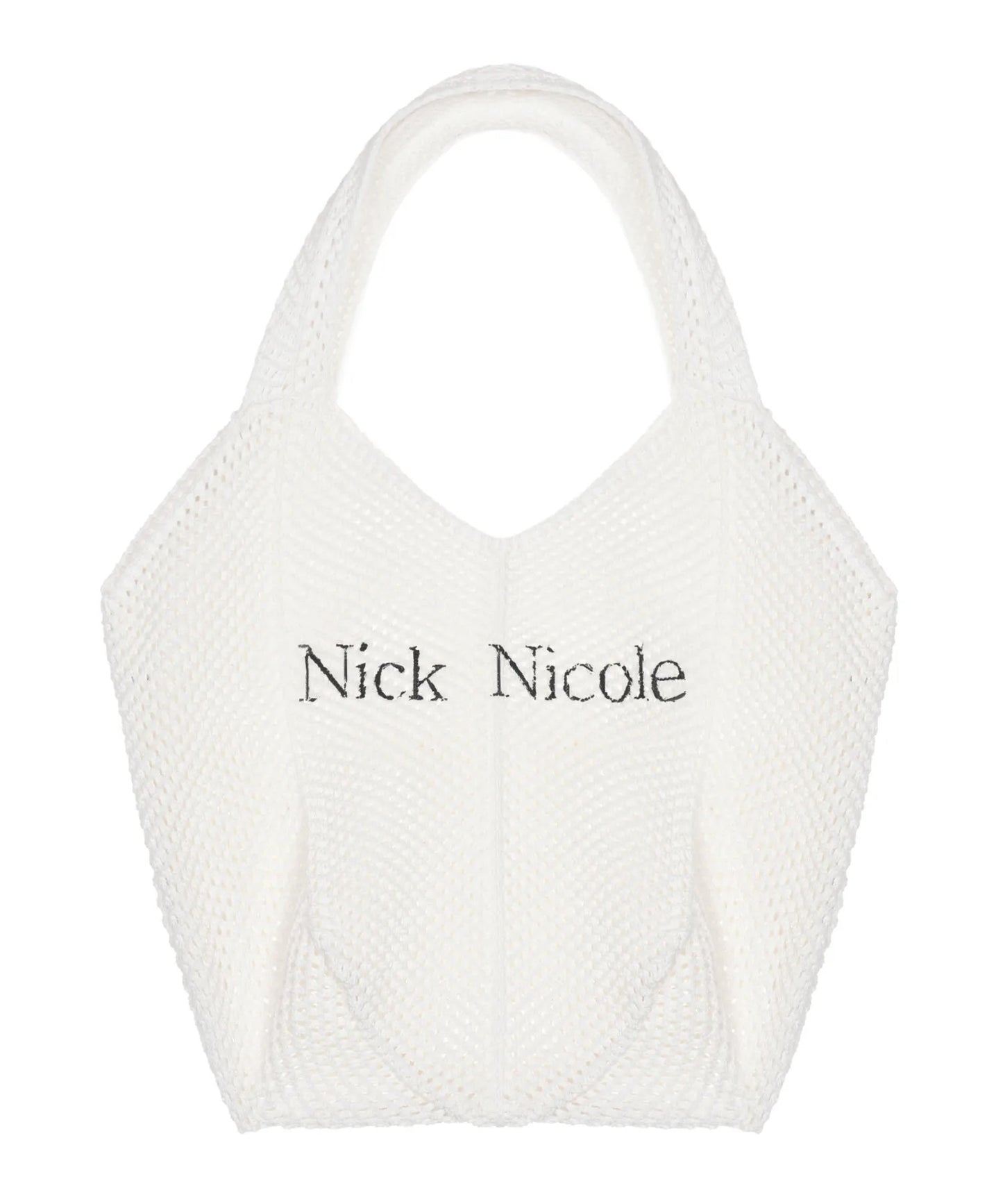 韓國 Nick & Nicole NICOLE CROCHET knit tote bag