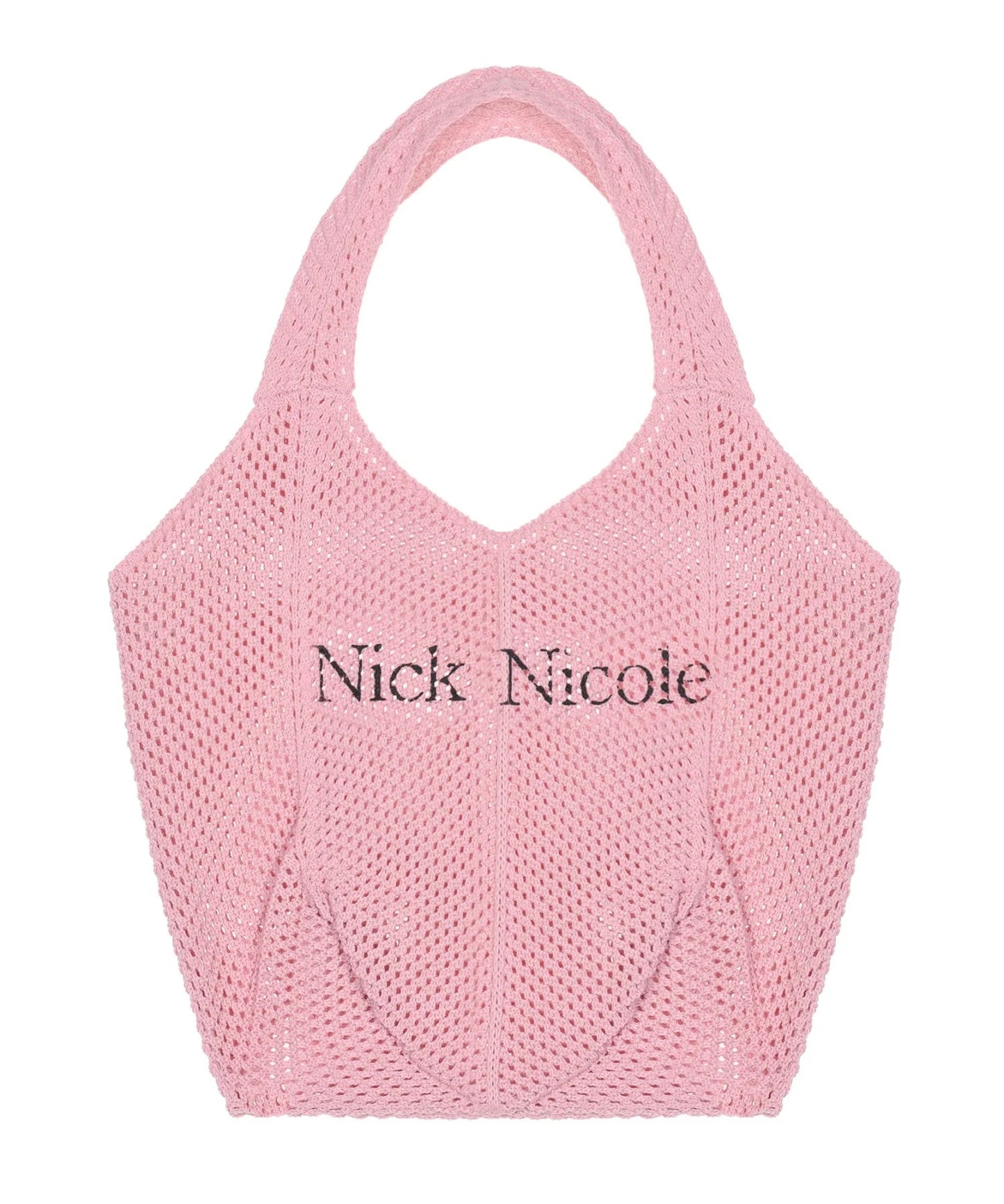 韓國 Nick & Nicole NICOLE CROCHET knit tote bag