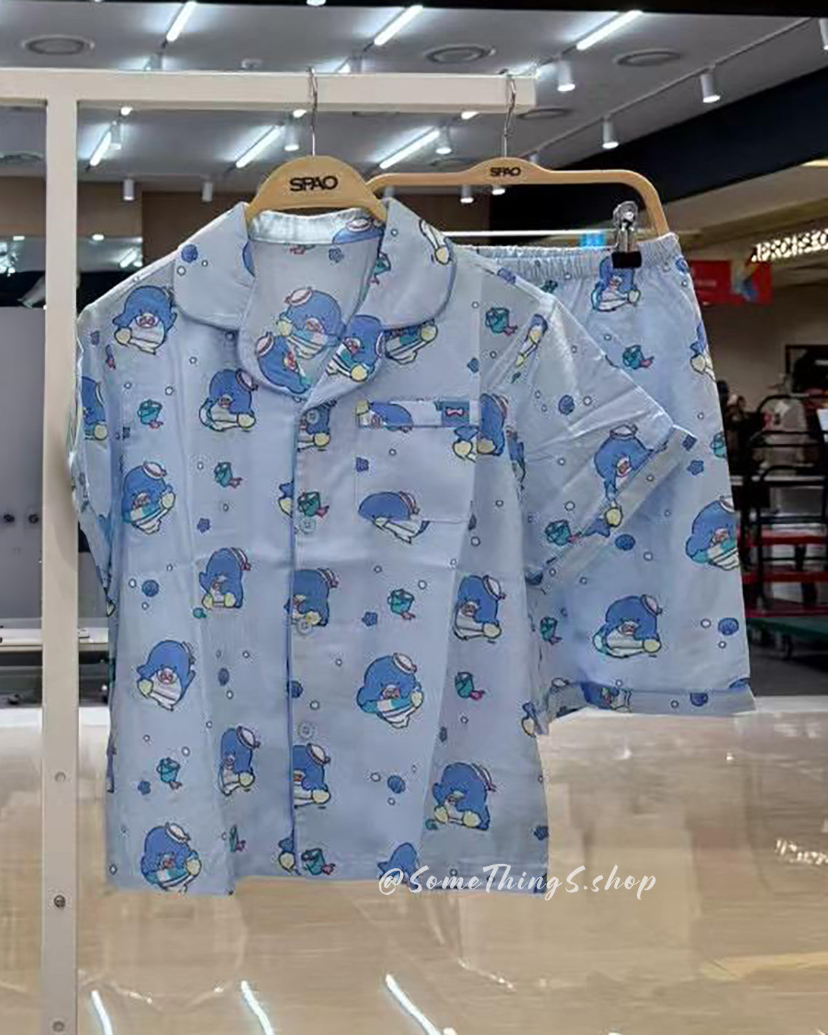 韓國 🇰🇷 SPAO Kid x Sanrio Unisex 兒童短袖睡衣套裝|Tuxedo Sam 企鵝