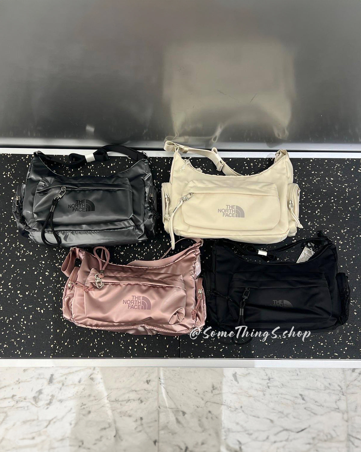 韓國 🇰🇷 The North Face TNF BONNEY Hobo Bag Mini 機能包包 斜揹 單肩包|Cream ★ Pink ★ Gray ★ Black