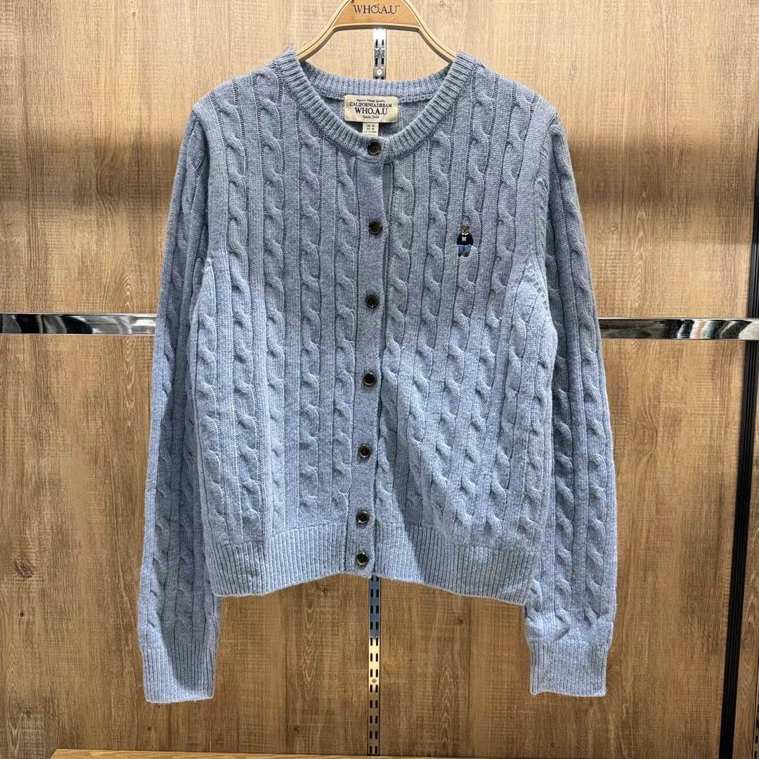 韓國 🇰🇷 WHO.A.U Steve Women's Round Neck Knitwear 女裝 圓領 套頭 針織外套 毛衣|5 colors