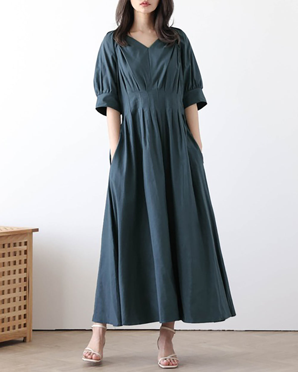🇯🇵 日本入荷|AMELY Linen Blend Flare Dress 亞麻混紡連身裙