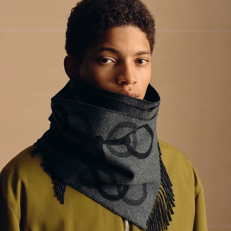 Hermes Any Mors muffler 圍巾|100% cashmere • Unisex|2024 年全新秋冬款