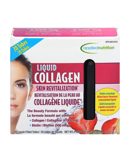 【 加拿大 🇨🇦 Costco 代購 】Applied Nutrition 液態膠原蛋白美肌飲 20支裝|4000mg+Biotin| 水蜜桃莓果風味
