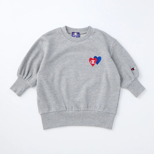 日本 🇯🇵 Champion 雙心刺繡 Logo 抓絨 兒童長袖衛衣