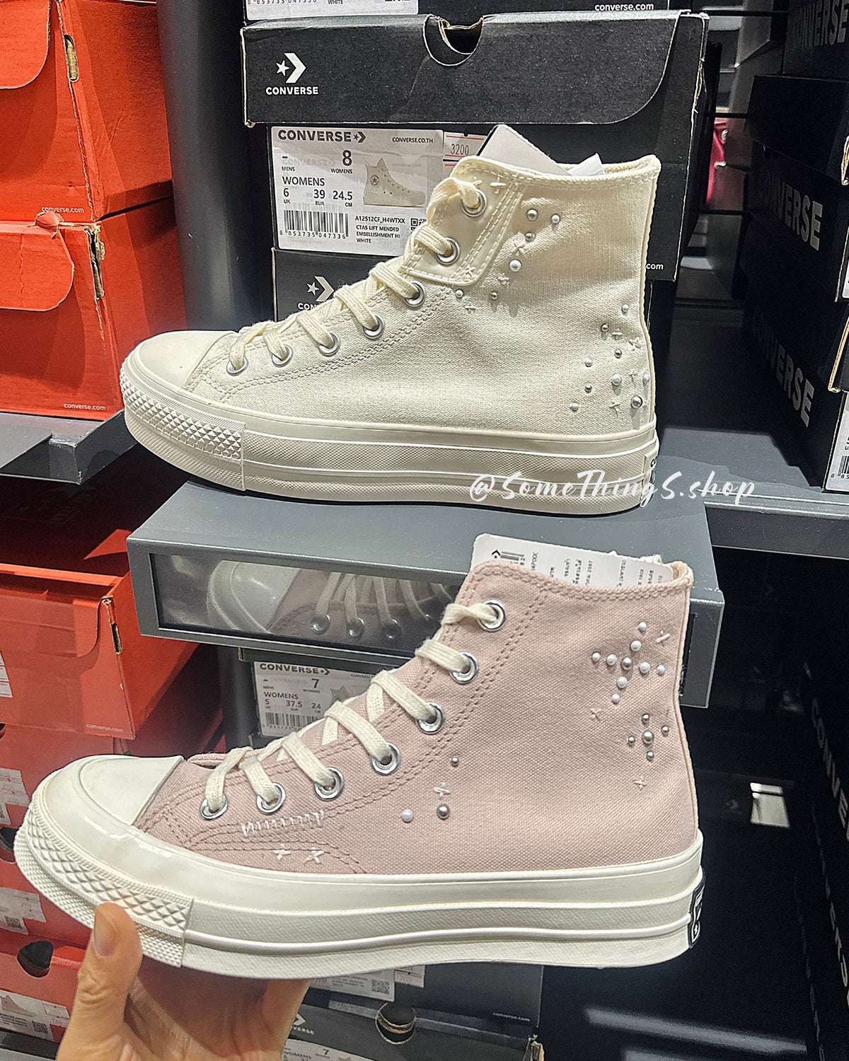 2026 新春快閃 🇹🇭 泰國Outlet 代購|Converse Chuck 70 Pearls & Studs High-Top Sneakers 高筒帆布運動鞋