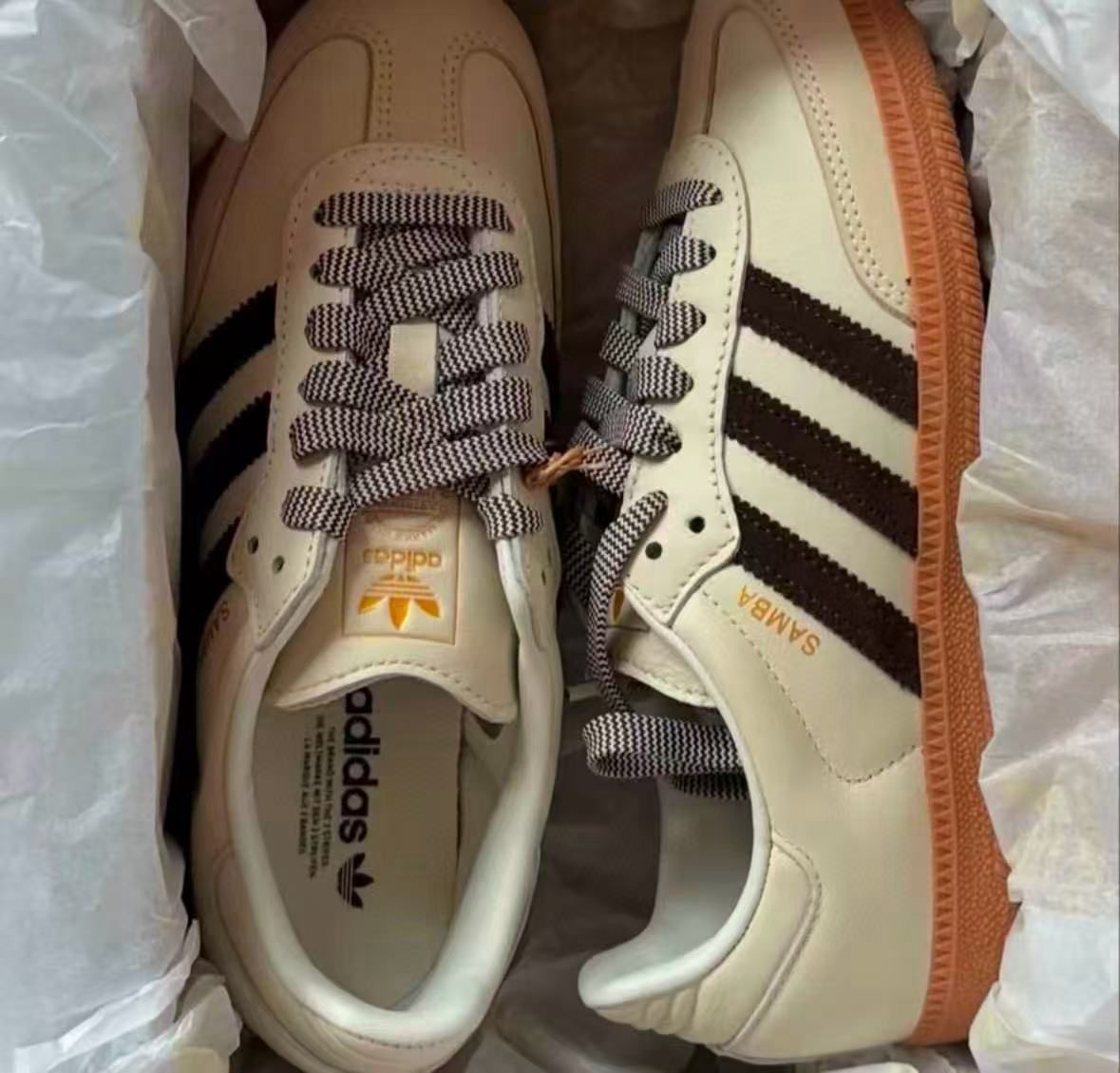 【 韓國限定 】 Adidas Originals SAMBA OG Cream White / Dark Brown / Gum