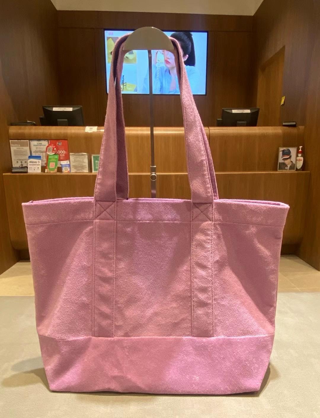 韓國 Marithe Francois Girbaud small Classic logo Tote bag (Pink / Blue)