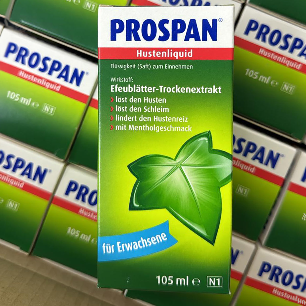 德國版 Prospan 保咳定 成人小綠葉 天然草本驅痰止咳露 105ml