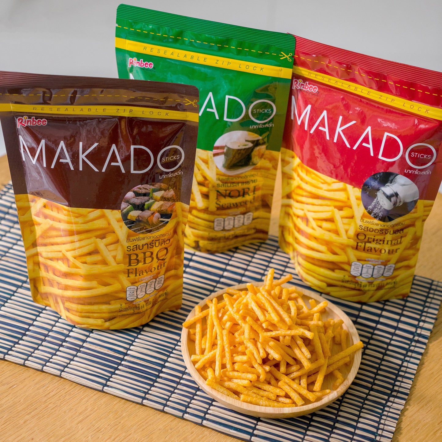 泰國🇹🇭 MAKADO 薯條(1袋3包入)|鹽味 • 海苔 • 燒烤味