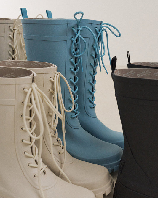 韓國 🇰🇷 Rockfish Weatherwear Platform Lace-Up Rain Boots LONG 經典厚底 交叉綁帶 長筒雨靴|3 colors