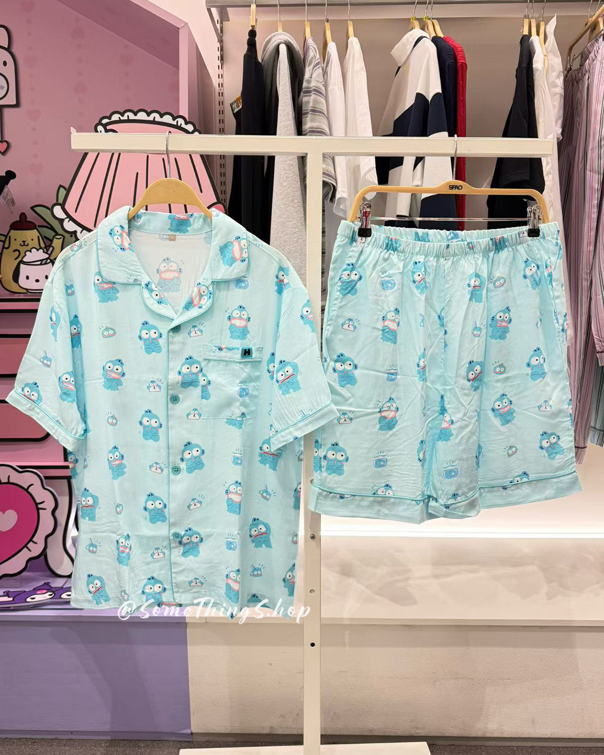 韓國 🇰🇷 SPAO x Sanrio 西瓜系列 unisex 成人 短袖睡衣套裝|Hello Kitty ⦁ 水怪